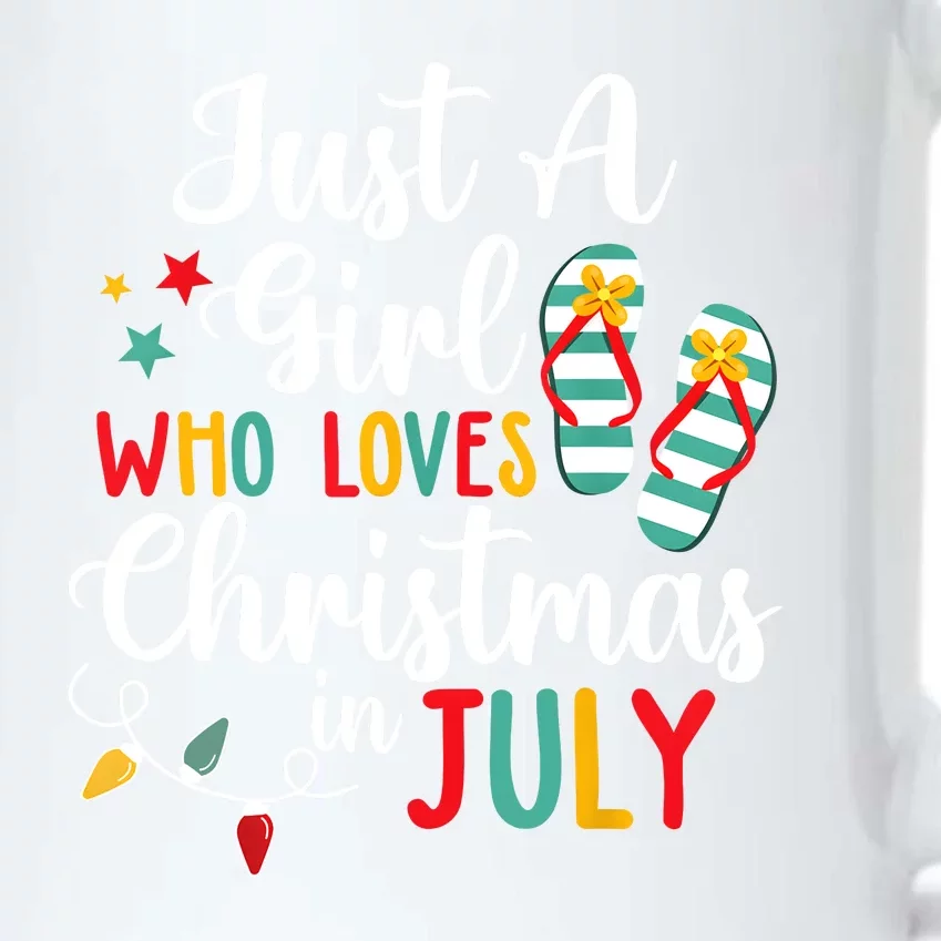 Just A Girl Who Loves Christmas In Jully Summer Beach Women Black Color Changing Mug