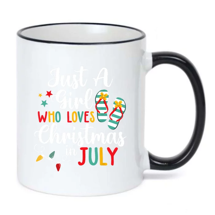 Just A Girl Who Loves Christmas In Jully Summer Beach Women Black Color Changing Mug