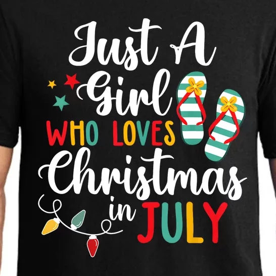 Just A Girl Who Loves Christmas In Jully Summer Beach Women Pajama Set