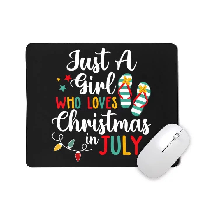 Just A Girl Who Loves Christmas In Jully Summer Beach Women Mousepad