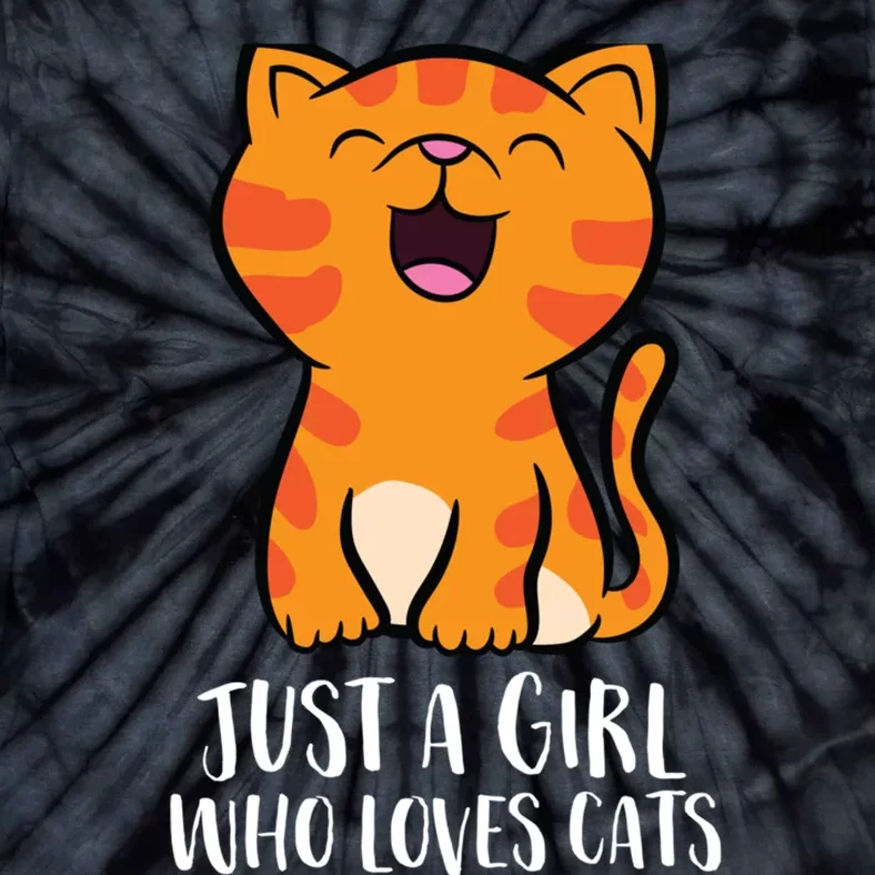 Just A Girl Who Loves Cats Tie-Dye T-Shirt