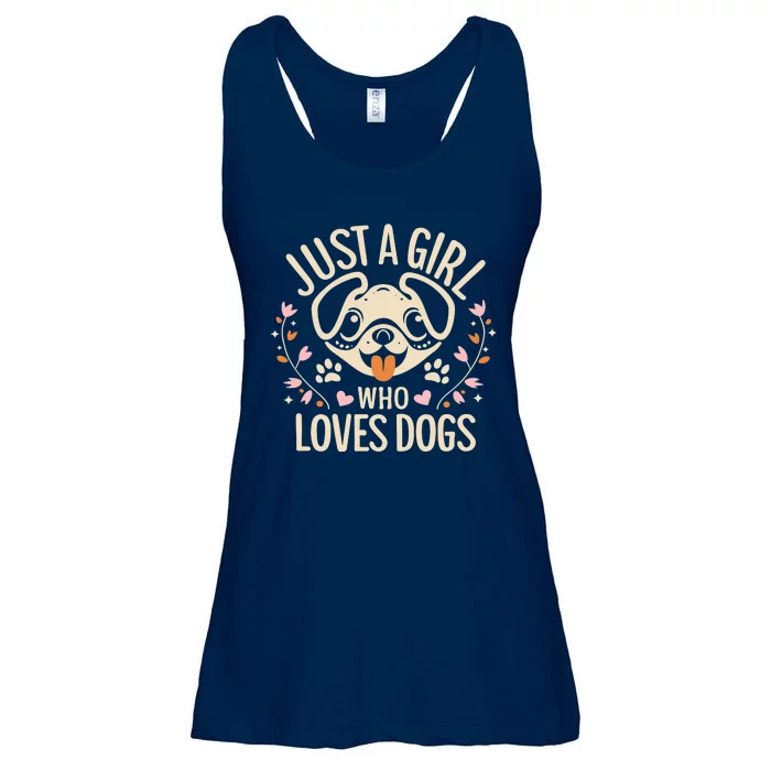 Just A Girl Who Loves Dogs Ladies Essential Flowy Tank