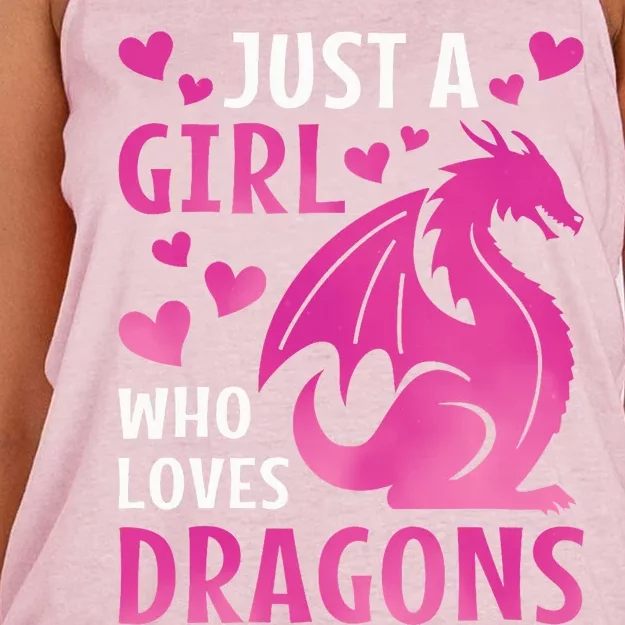 Just A Girl Who Loves Dragons Women's Knotted Racerback Tank