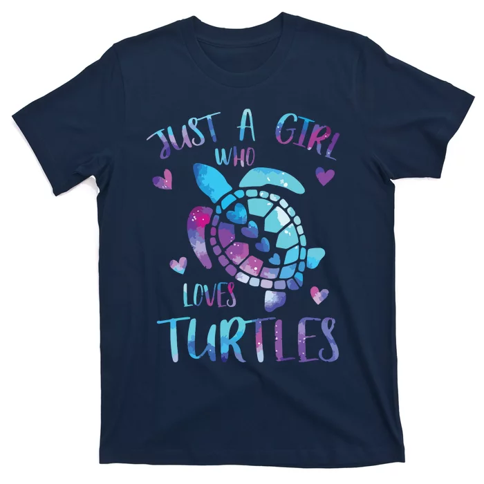 Just A Girl Who Loves Turtles Galaxy Space Sea Turtle Lover T-Shirt