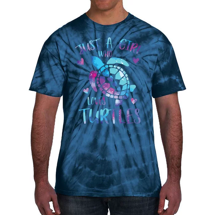 Just A Girl Who Loves Turtles Galaxy Space Sea Turtle Lover Tie-Dye T-Shirt