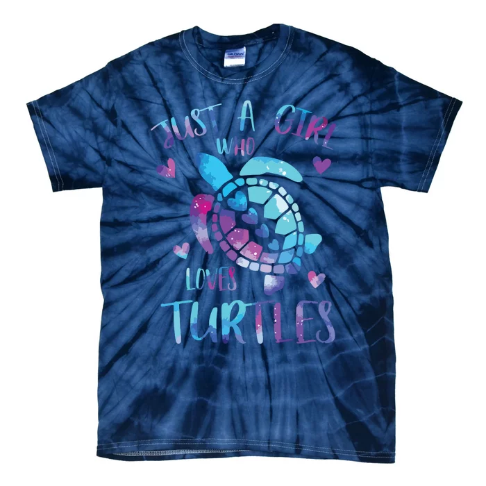 Just A Girl Who Loves Turtles Galaxy Space Sea Turtle Lover Tie-Dye T-Shirt