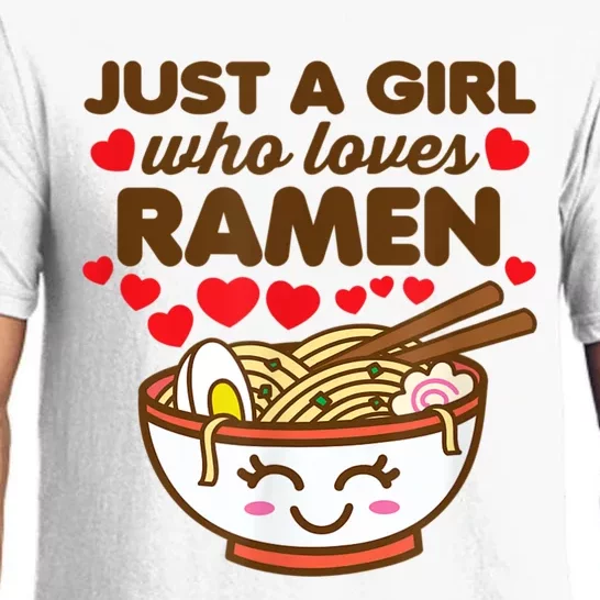 Just A Girl Who Loves Ramen Cute Kawaii Asian Noodles Lover Pajama Set