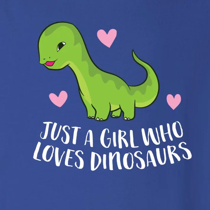 Just A Girl Who Loves Dinosaurs Cute Dinosaurs Girl Great Gift Toddler Long Sleeve Shirt