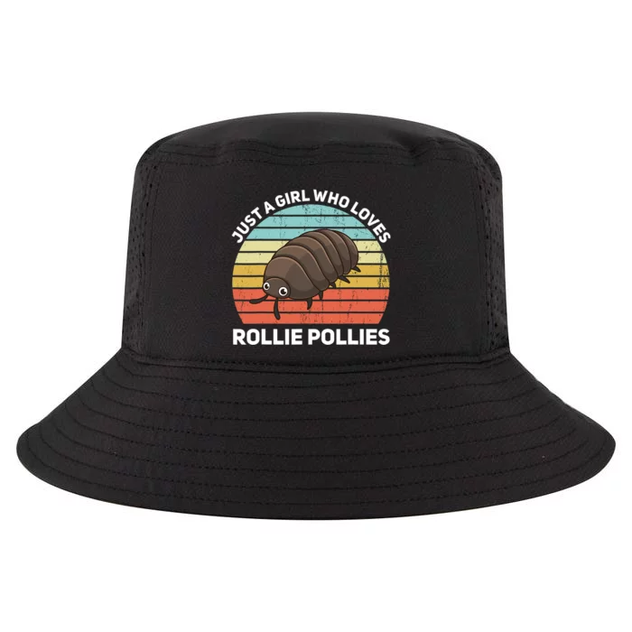 Just A Girl Who Loves Rollie Pollies Isopod Entomologist Cool Comfort Performance Bucket Hat