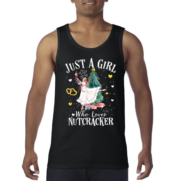 Just A Girl Who Loves Nutcrackers Christmas Ballet Tank Top