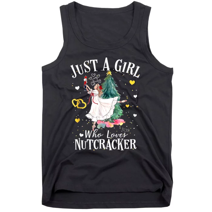 Just A Girl Who Loves Nutcrackers Christmas Ballet Tank Top