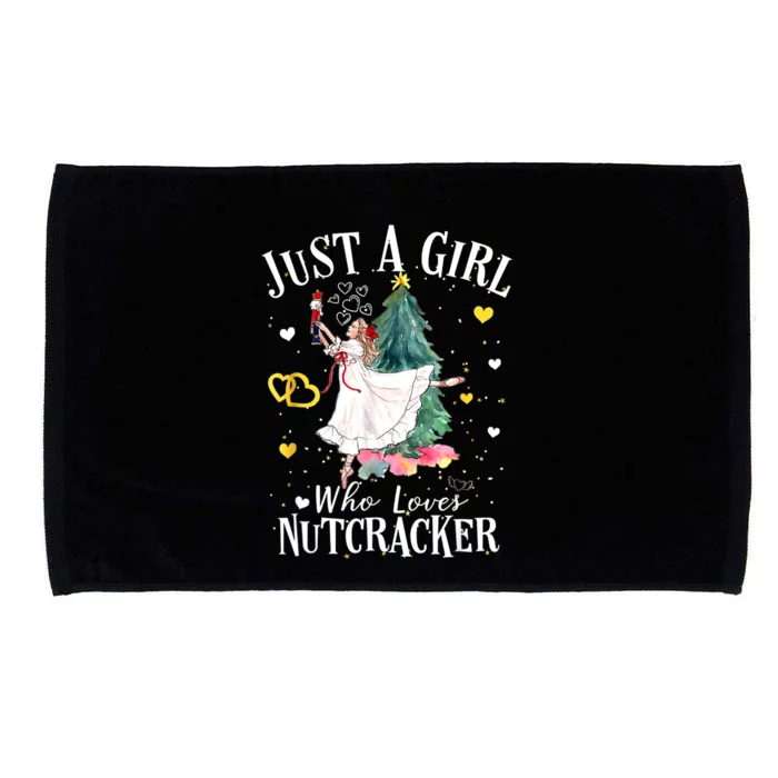 Just A Girl Who Loves Nutcrackers Christmas Ballet Microfiber Hand Towel