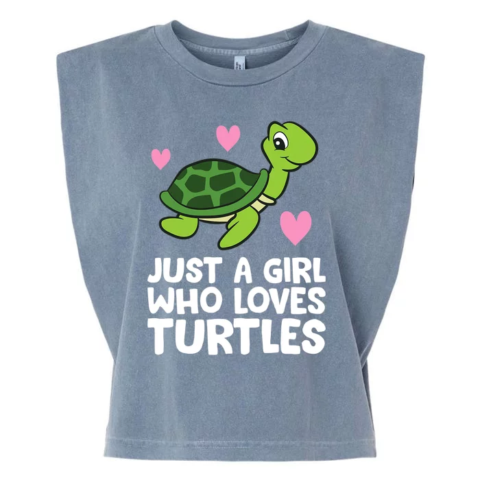 Just A Girl Who Loves Turtles Garment-Dyed Women's Muscle Tee