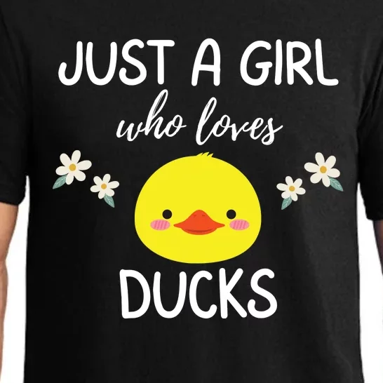 Just A Girl Who Loves Ducks Cute Duck Lover Owner Gift Pajama Set