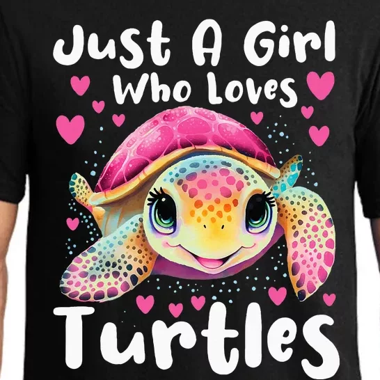 Just A Girl Who Loves Turtles Sea Animal Reptile Lover Pajama Set