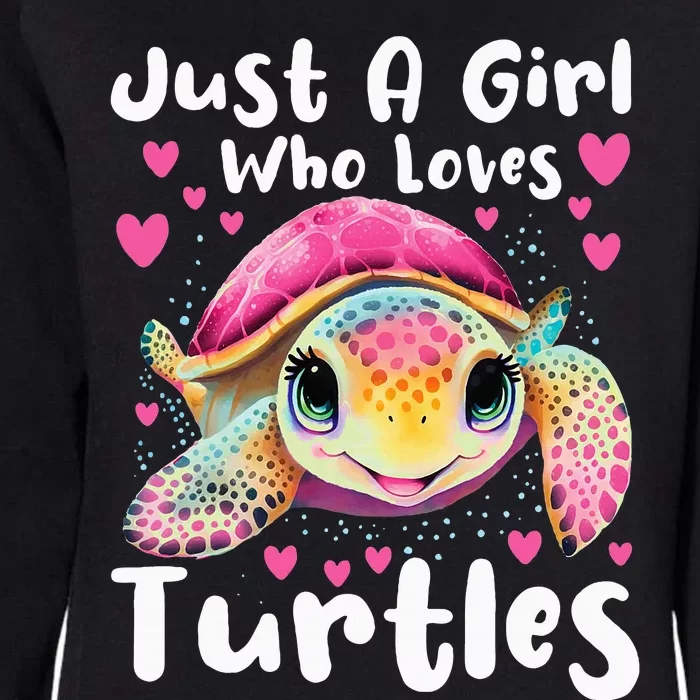 Just A Girl Who Loves Turtles Sea Animal Reptile Lover Womens California Wash Sweatshirt