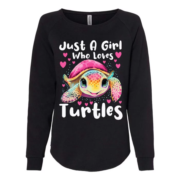 Just A Girl Who Loves Turtles Sea Animal Reptile Lover Womens California Wash Sweatshirt