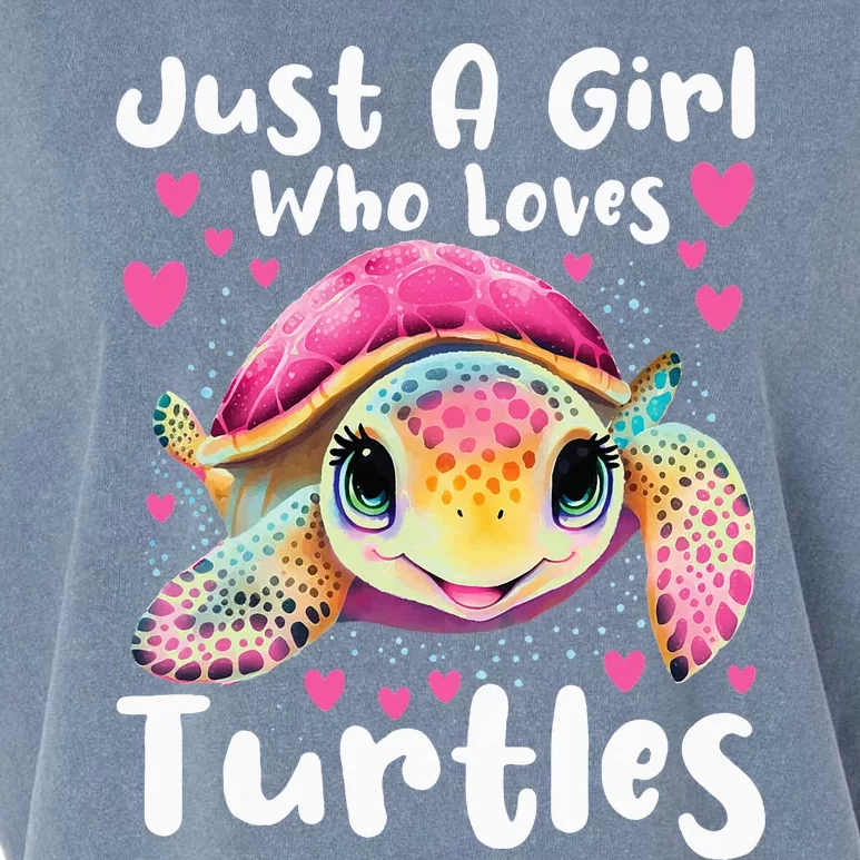 Just A Girl Who Loves Turtles Sea Animal Reptile Lover Garment-Dyed Women's Muscle Tee