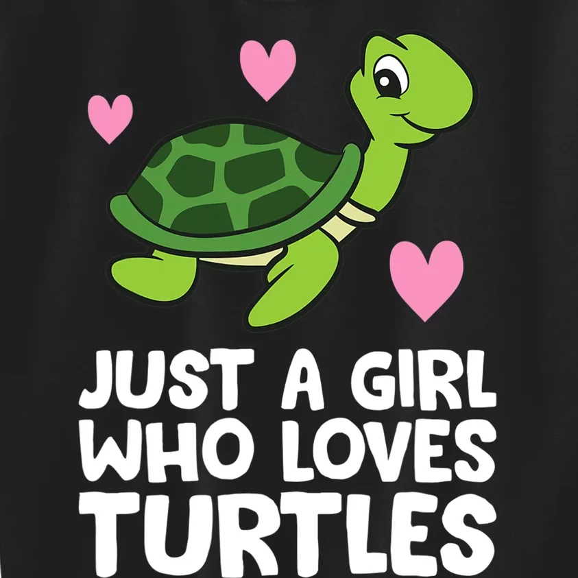 Just a Girl Who Loves Turtles Kids Sweatshirt