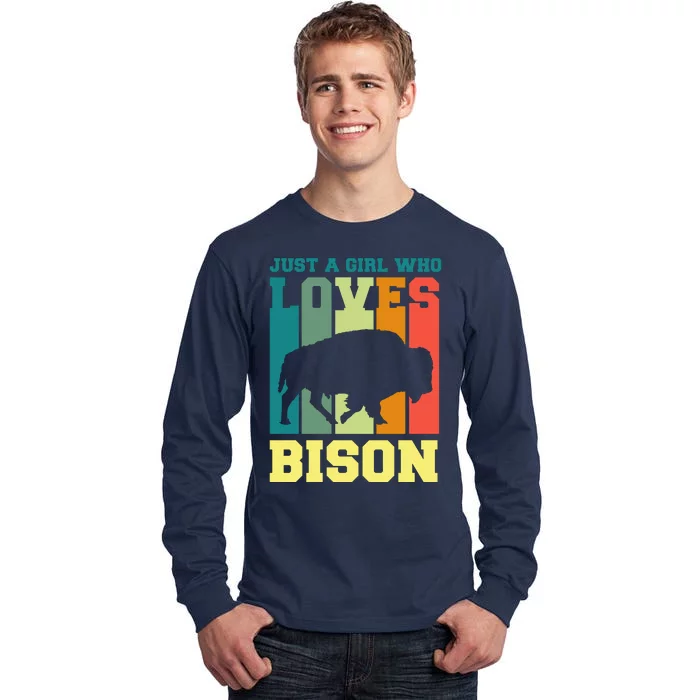 Just A Girl Who Loves Bison Tall Long Sleeve T-Shirt