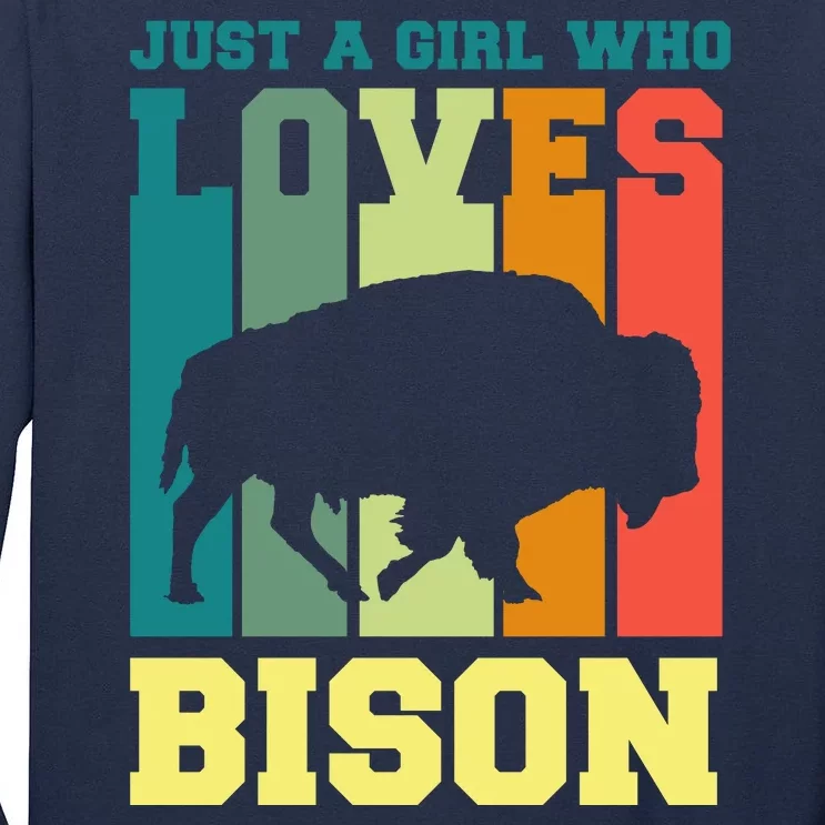 Just A Girl Who Loves Bison Tall Long Sleeve T-Shirt