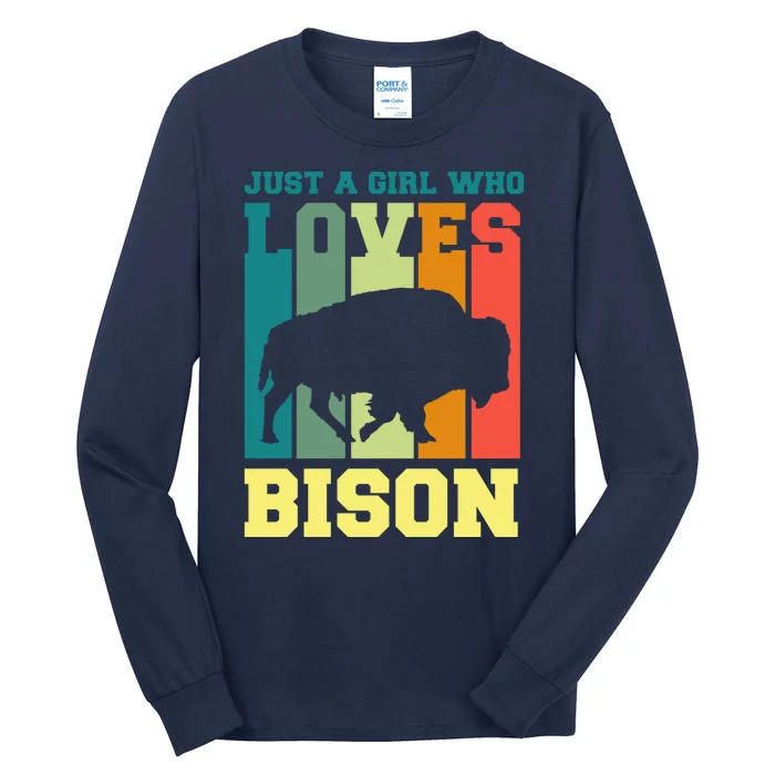 Just A Girl Who Loves Bison Tall Long Sleeve T-Shirt