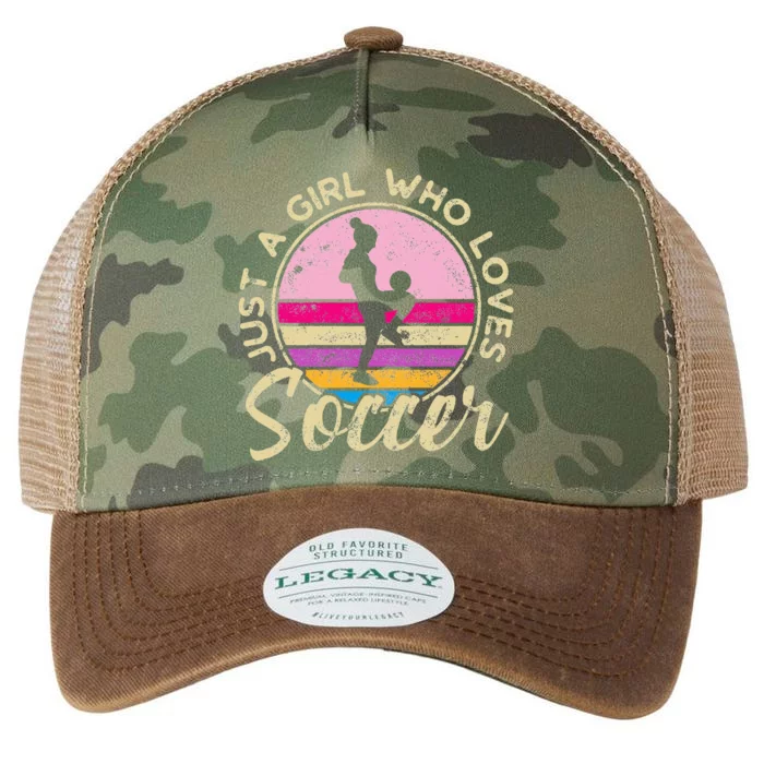 Just A Girl Who Loves Soccer Women Retro Vintage Soccer Legacy Tie Dye Trucker Hat