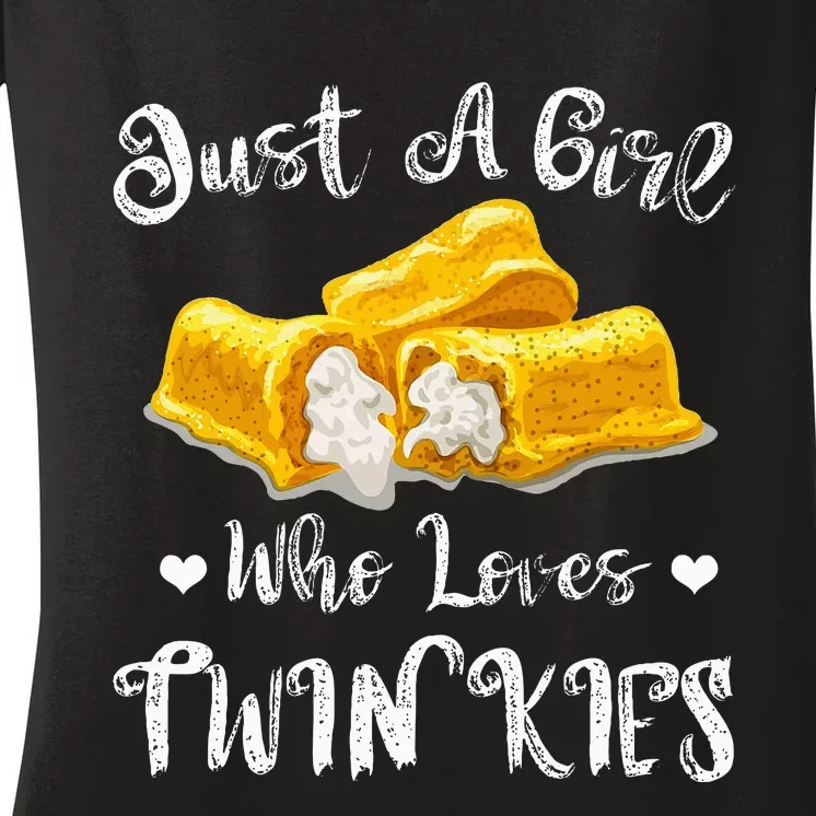 Just A Girl Who Loves Twinkies Women's V-Neck T-Shirt