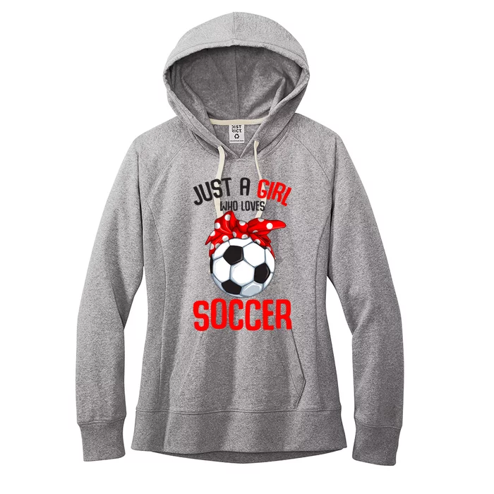 Just A Girl Who Loves Soccer Girl Women's Fleece Hoodie