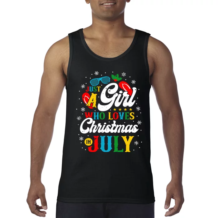 Just A Girl Who Loves Christmas In July Women Girl Beach Tank Top