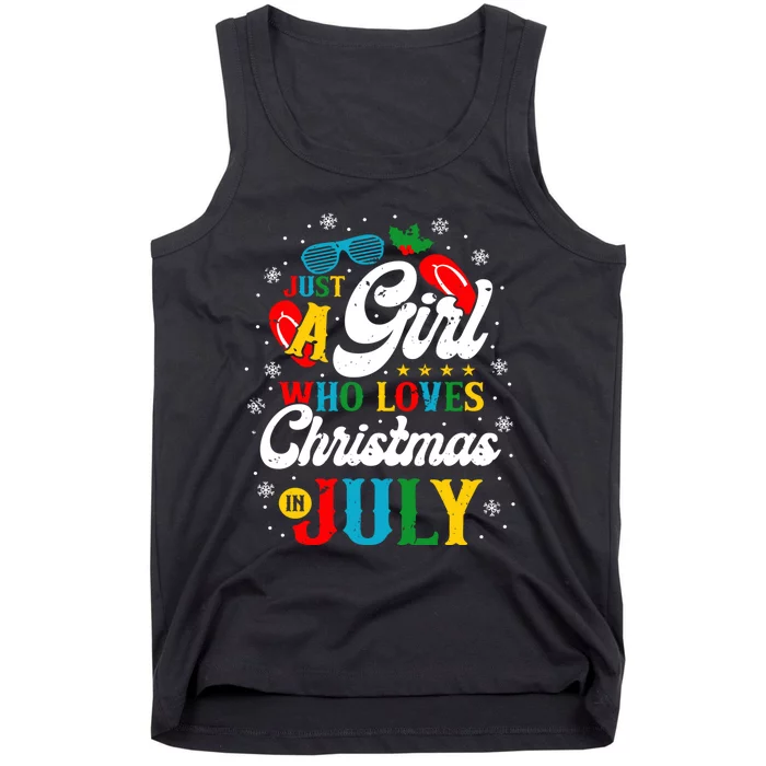 Just A Girl Who Loves Christmas In July Women Girl Beach Tank Top