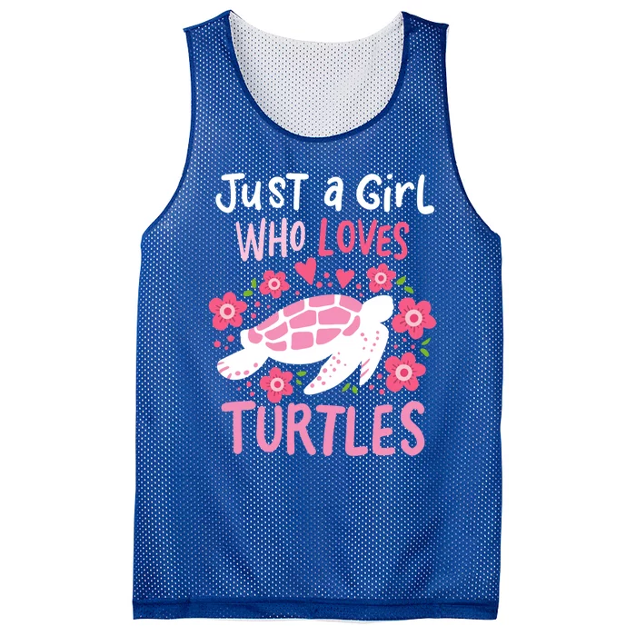 Just A Girl Who Loves Turtles Turtle Gift Mesh Reversible Basketball Jersey Tank