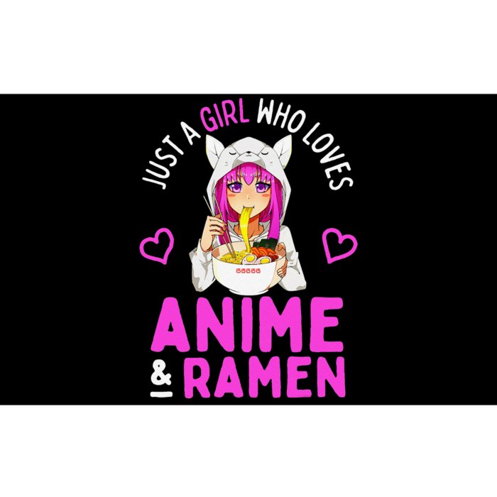 Just A Girl Who Loves Anime And Ramen Bowl Japanese Bumper Sticker