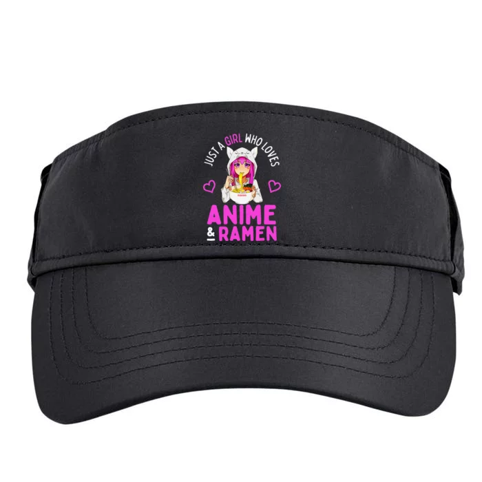 Just A Girl Who Loves Anime And Ramen Bowl Japanese Adult Drive Performance Visor