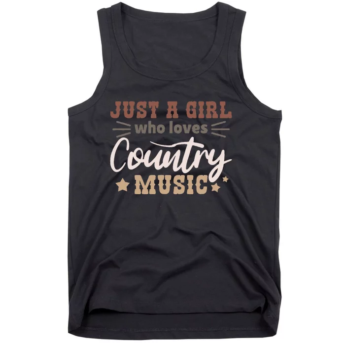 Just A Girl Who Loves Country Music Tank Top