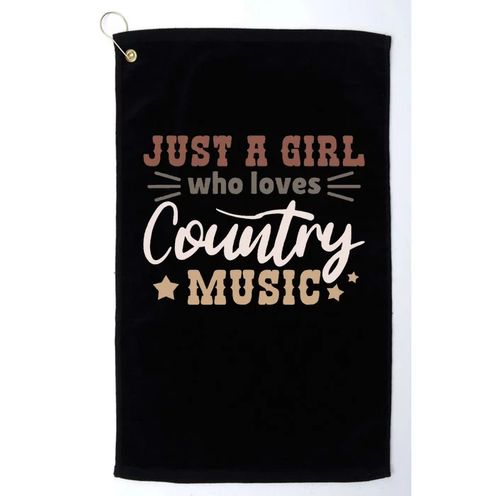 Just A Girl Who Loves Country Music Platinum Collection Golf Towel