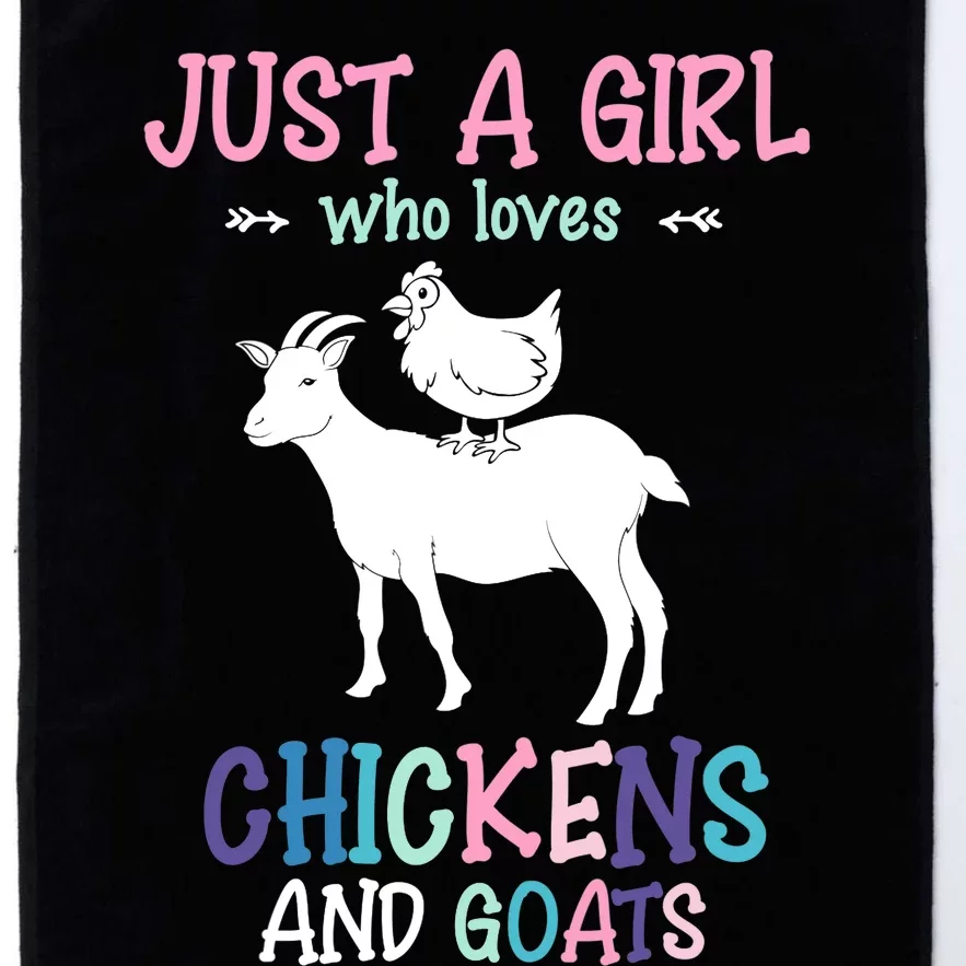 Just A Girl Who Loves Chickens And Goats Farm Animal Goat Platinum Collection Golf Towel