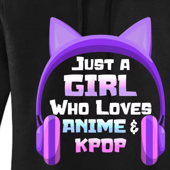 Just A Girl Anime KPop Music Fan Teen Girls Japan Animation Women's Pullover Hoodie