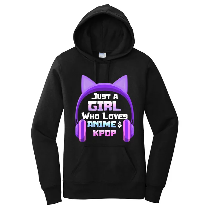 Just A Girl Anime KPop Music Fan Teen Girls Japan Animation Women's Pullover Hoodie