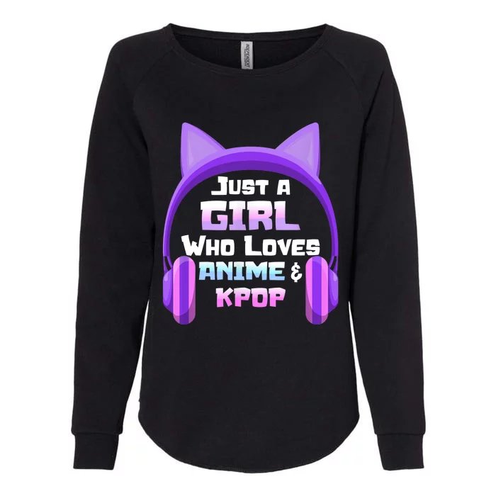 Just A Girl Anime KPop Music Fan Teen Girls Japan Animation Womens California Wash Sweatshirt