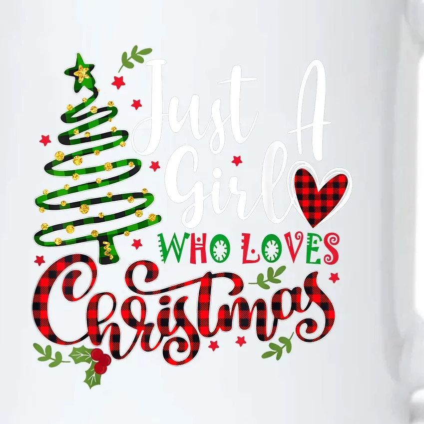 Just A Girl Who Loves Christmas A Gift For Xmas Women Girls Black Color Changing Mug