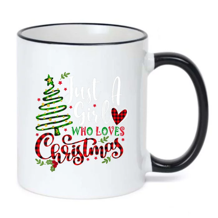 Just A Girl Who Loves Christmas A Gift For Xmas Women Girls Black Color Changing Mug