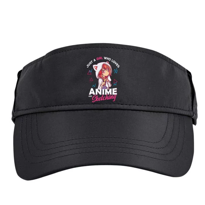 Just A Girl Who Loves Anime And Sketching Otaku Anime Merch Adult Drive Performance Visor