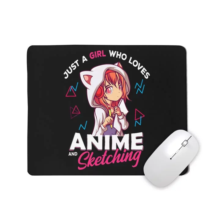 Just A Girl Who Loves Anime And Sketching Otaku Anime Merch Mousepad