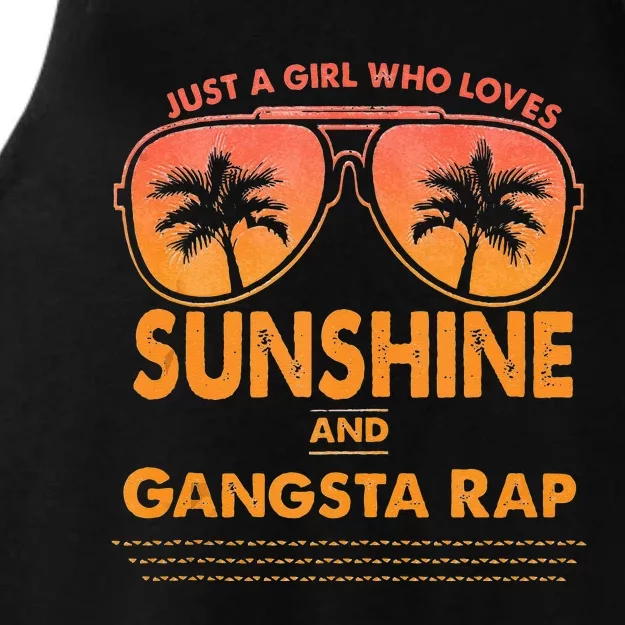 Just A Girl Who Loves Sunshine And Gangsta Rap Ladies Tri-Blend Wicking Tank