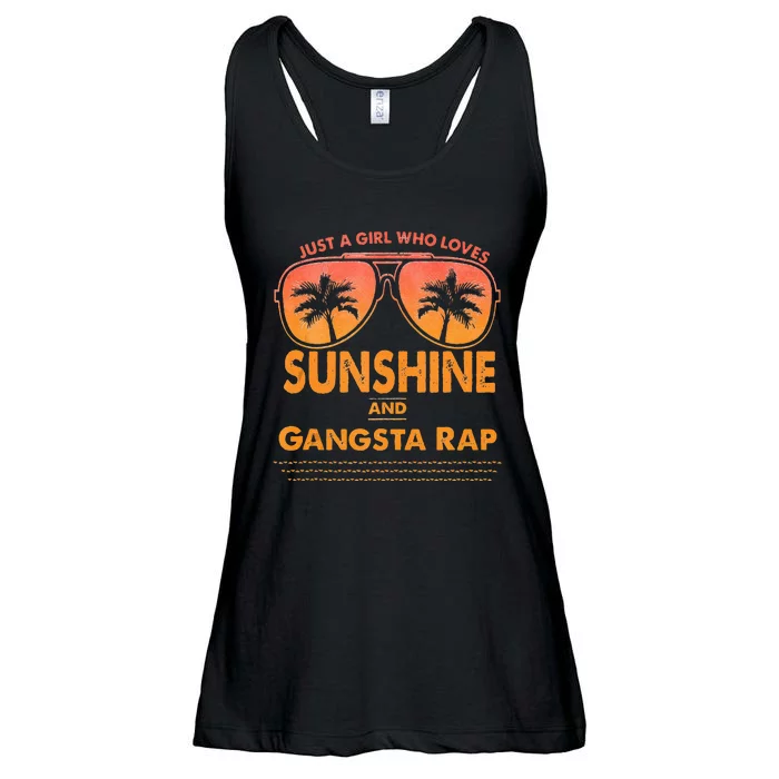 Just A Girl Who Loves Sunshine And Gangsta Rap Ladies Essential Flowy Tank