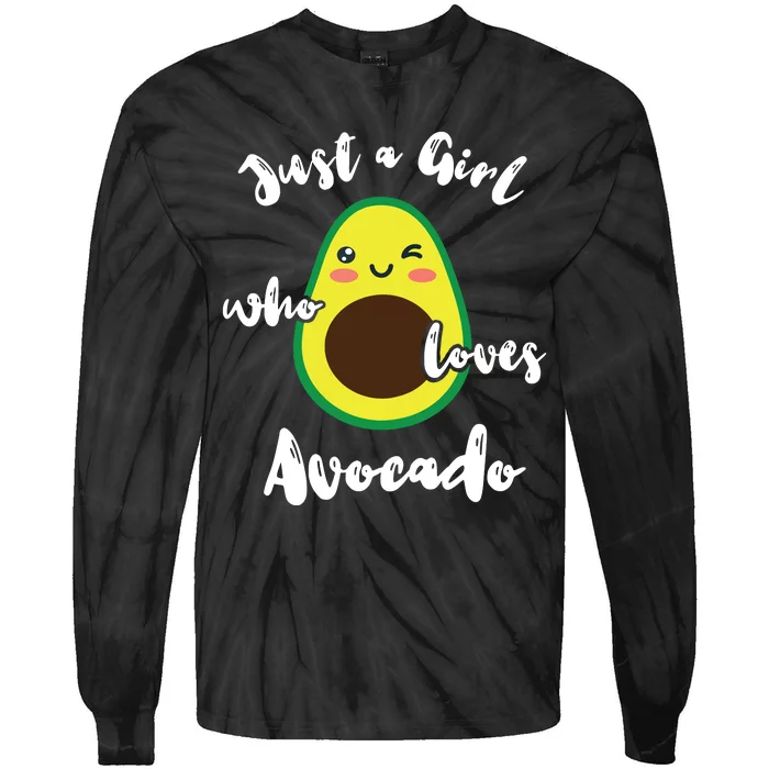 Just A Girl Who Loves Avocado Fruit Lover Guacamole Food Tie-Dye Long Sleeve Shirt