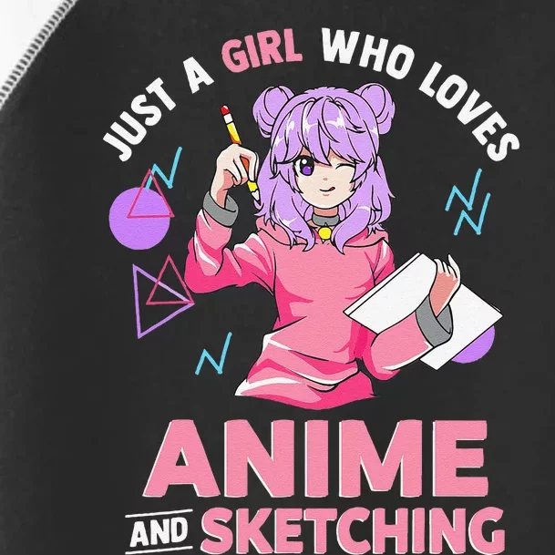 Just A Girl Who Loves Anime And Sketching Toddler Fine Jersey T-Shirt