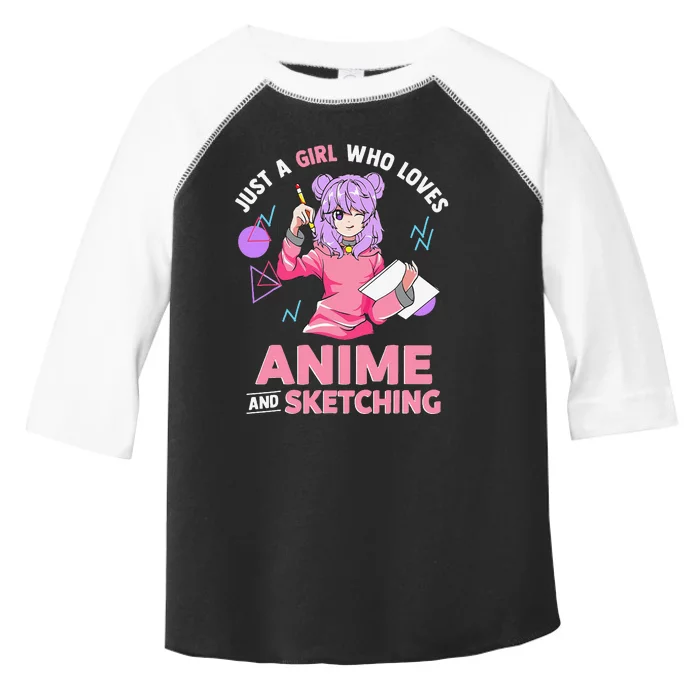 Just A Girl Who Loves Anime And Sketching Toddler Fine Jersey T-Shirt