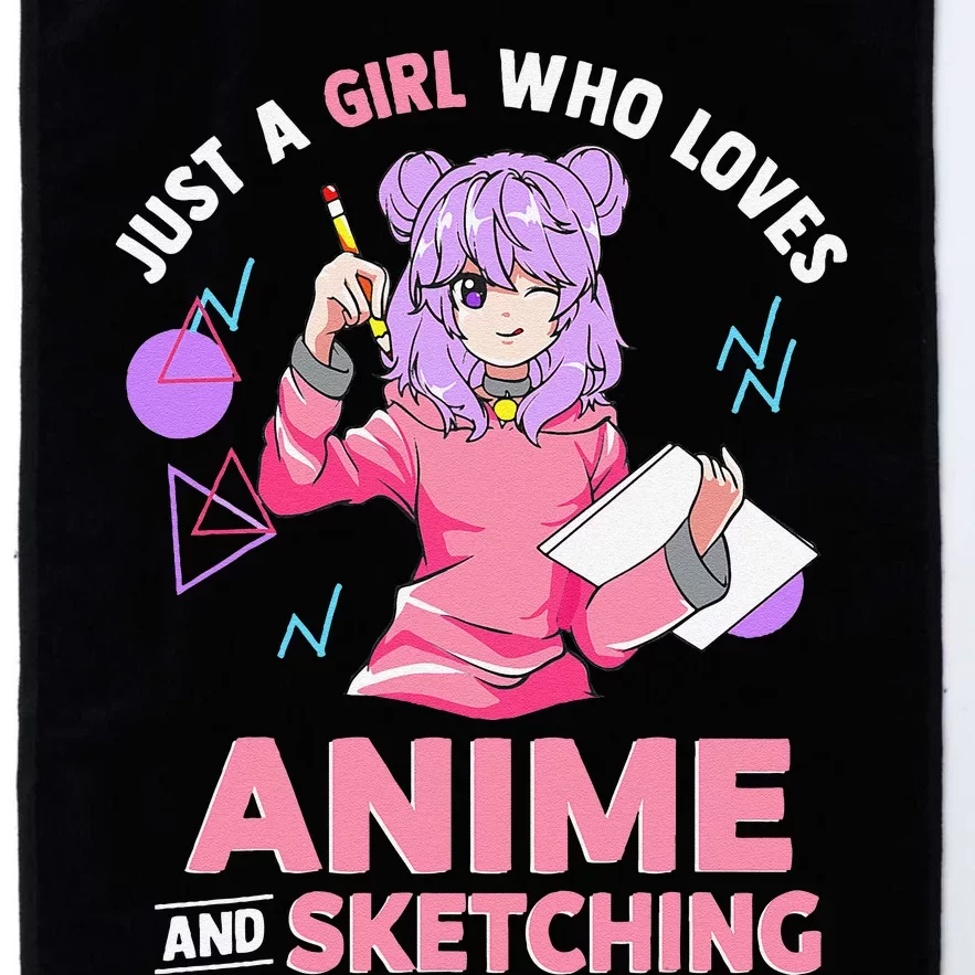 Just A Girl Who Loves Anime And Sketching Platinum Collection Golf Towel